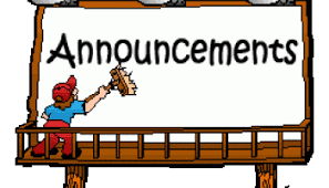 announcements sign