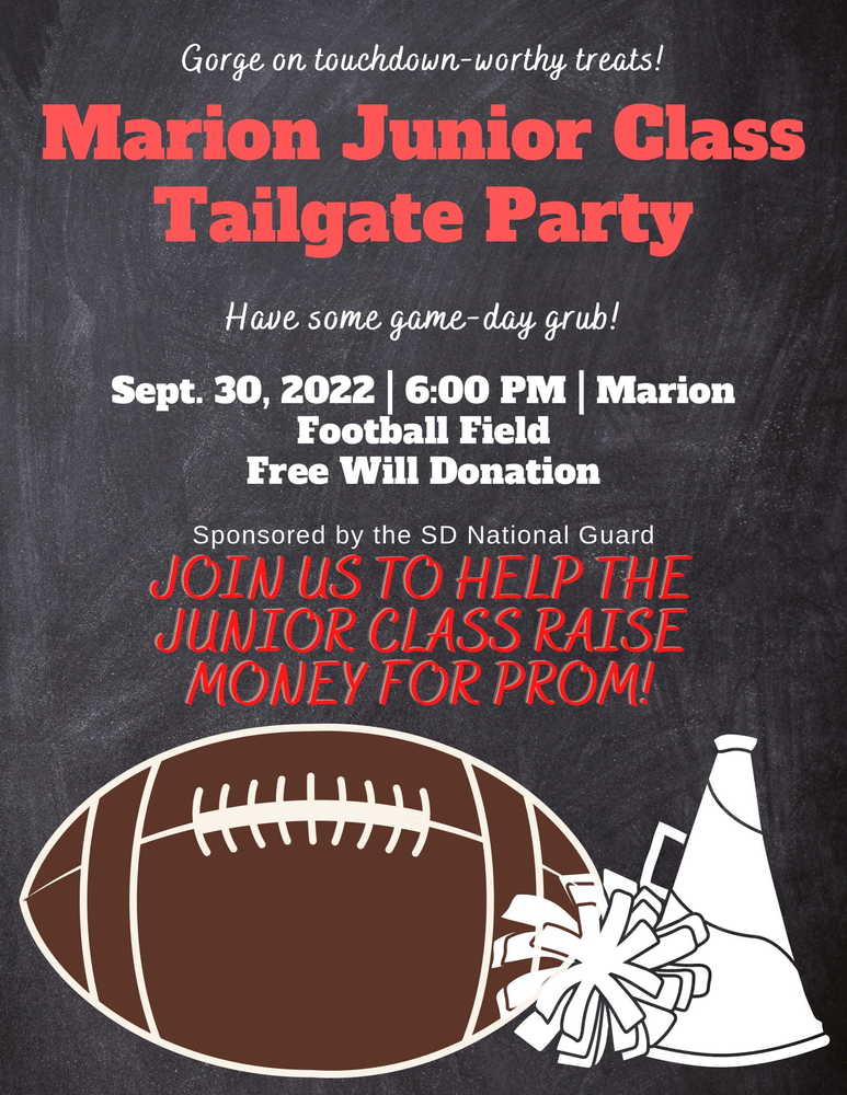 Marion Junior Class Tailgate poster