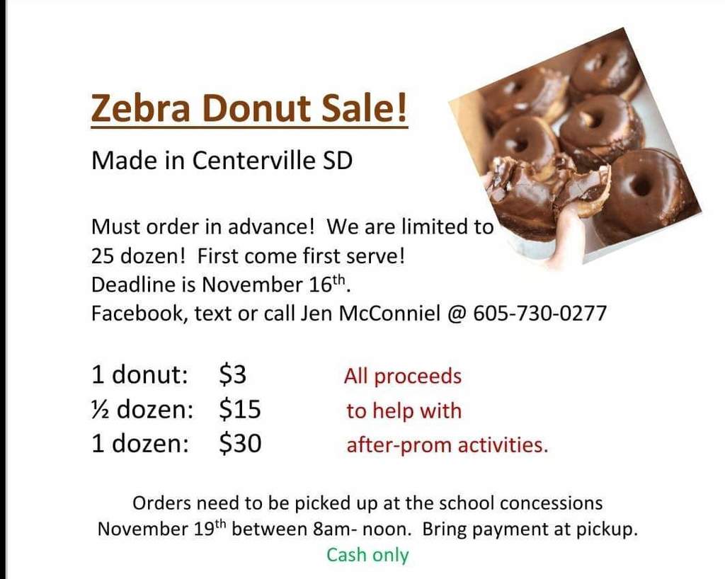 Zebra Donut Sales