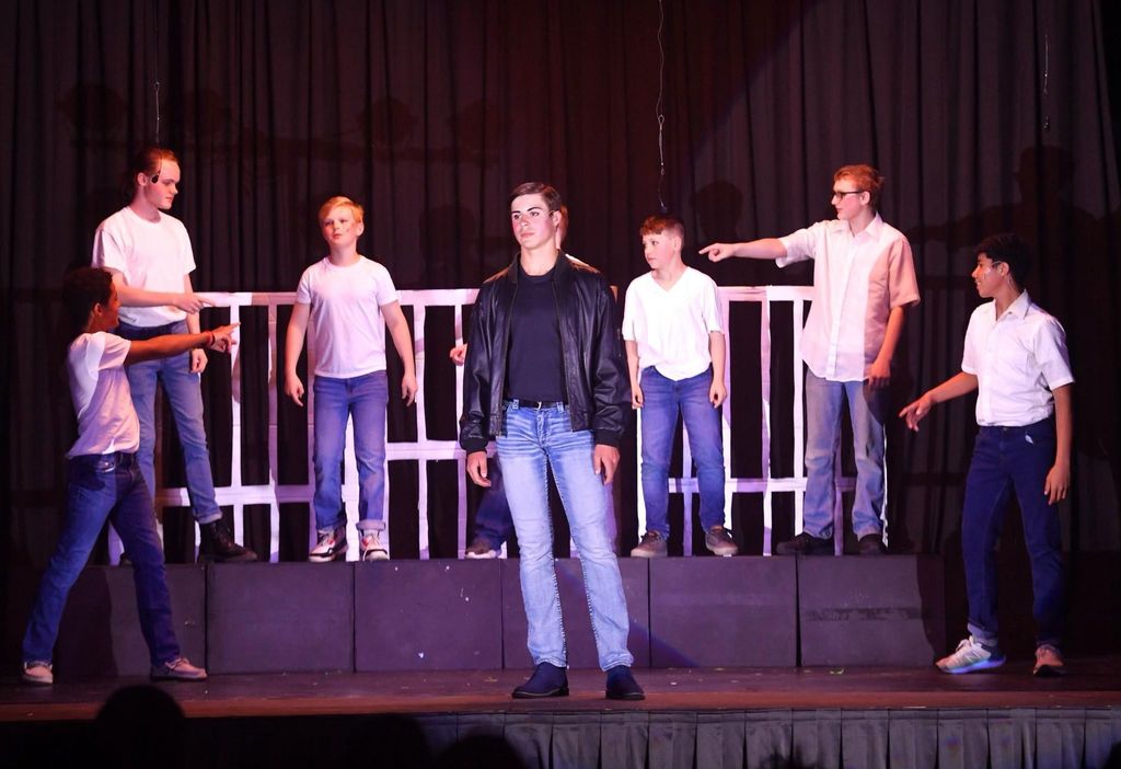 Students on stage - Jailhouse Rock